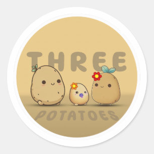 Three Potatoes Classic Round Sticker