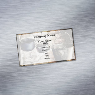 Three Pots in Colonial Kitchen Magnetic Business Card