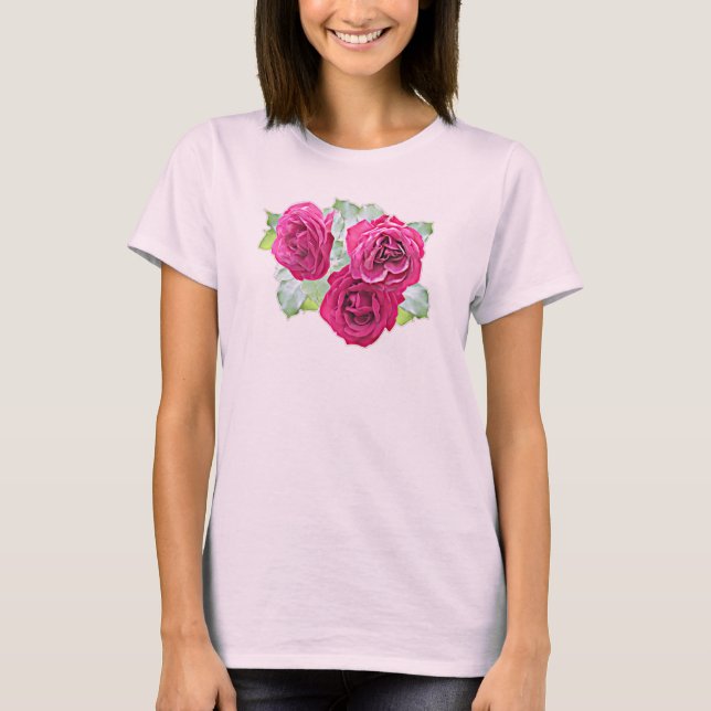 Three Pretty Roses T-Shirt (Front)