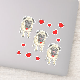 Three Pug Dogs