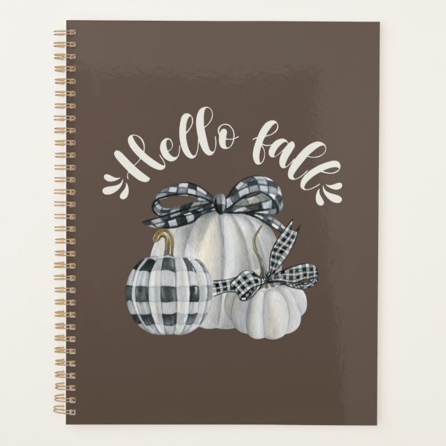 Three Pumpkin Hello Fall Planner (Front)