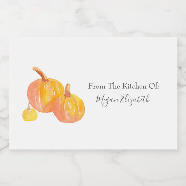 Three Pumpkins  Food Label (Single Label)