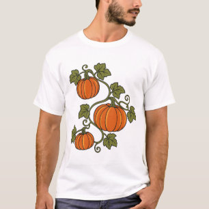 Three Pumpkins on a Curved Vine T-Shirt