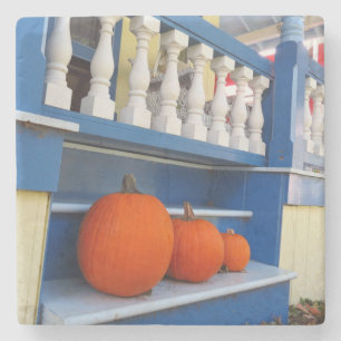 Three Pumpkins on a Step - Martha's Vineyard Stone Coaster