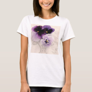 Three purple pansies T-Shirt
