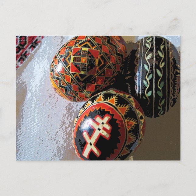 Three Pysanky Postcard (Front)