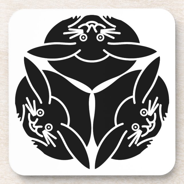 Three rabbits coaster (Front)