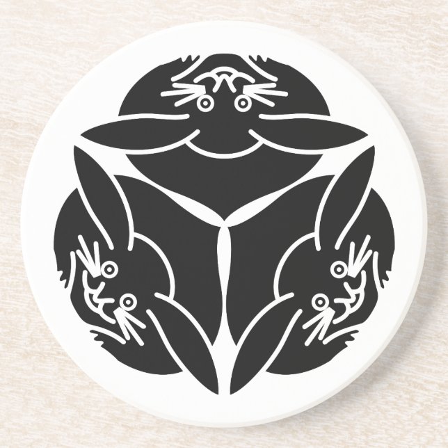 Three rabbits coaster (Front)