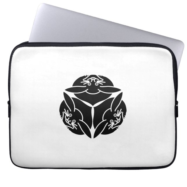 Three rabbits laptop sleeve (Front)