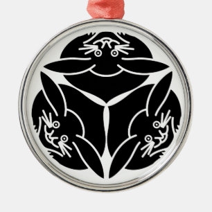 Three rabbits metal tree decoration