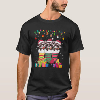 Three Racoon in Sock Funny Boys Girls Kids Christ T-Shirt