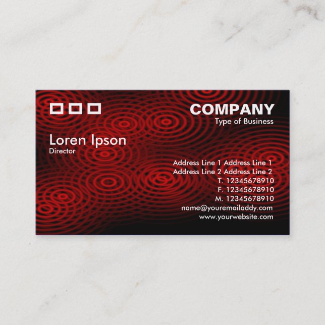 Three Rectangles - Electric Rain Red Business Card (Front)
