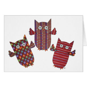 Three Red Owls