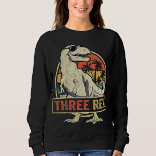 Three Rex 3rd Birthday Third Dinosaur 3 Year Old Sweatshirt