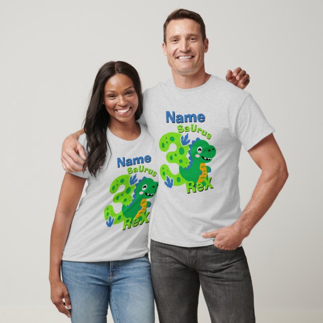 Three Rex Birthday Family Shirt (Unisex)