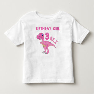 three rex birthday shirt
