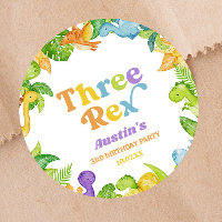 Three Rex Dinosaur 3rd Third Birthday Party