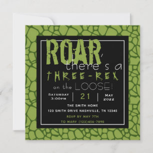 Three-Rex Invitation