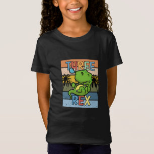 Three Rex T-Rex 3rd Birthday - Cute Kawaii T Rex T-Shirt