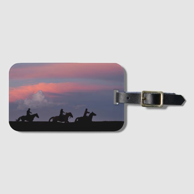 Three Riders, One Horizon Luggage Tag (Front Horizontal)