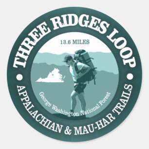 Three Ridges Loop Trail Classic Round Sticker