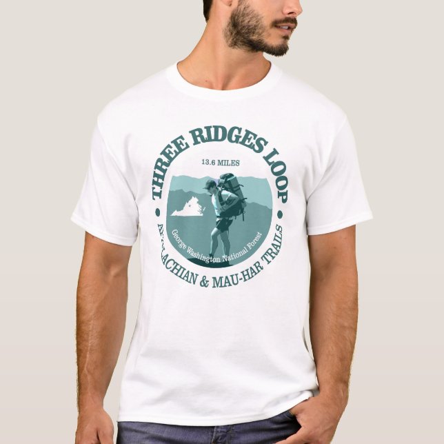 Three Ridges Loop Trail T-Shirt (Front)