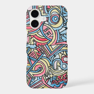 Three Ring Circus-Hand Painted Modern Geometric