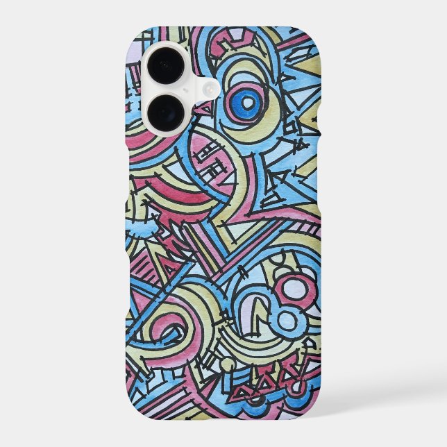 Three Ring Circus-Modern Geometric Watercolor Art (Back)