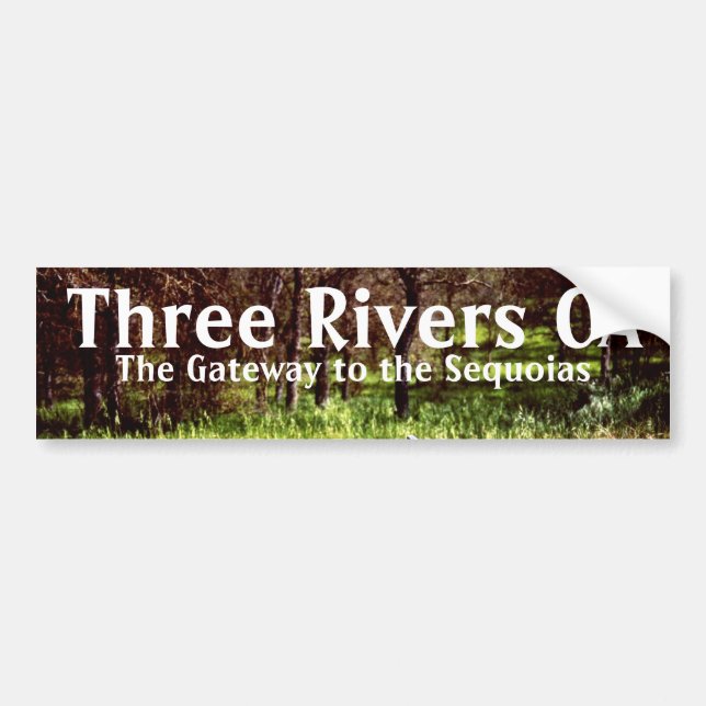 Three Rivers California CA Bumper sticker art (Front)