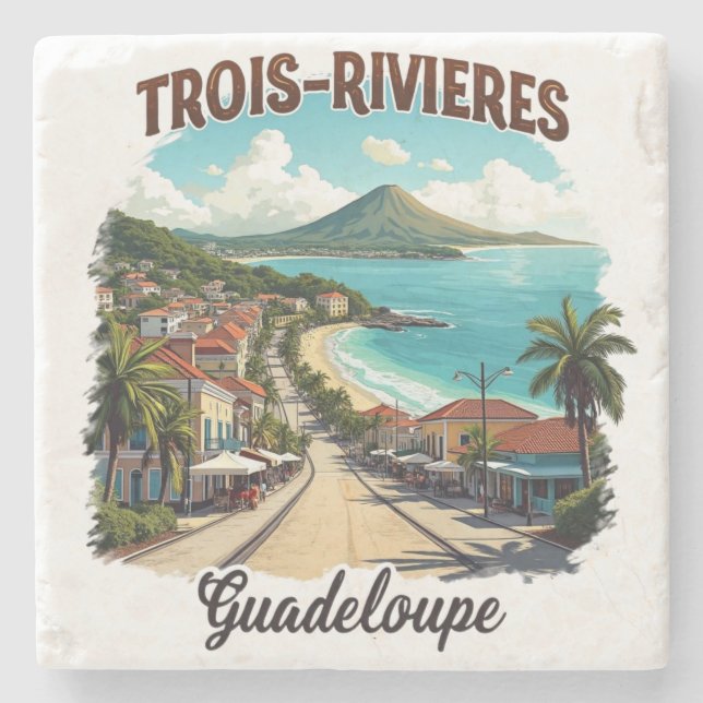 THREE-RIVERS GUADELOUPE STONE COASTER (Front)