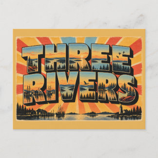 Three Rivers PEI Harbour Heritage Rivers Art Postcard