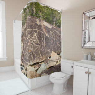 Three Rivers Petroglyph Site, Otero County, New Me Shower Curtain