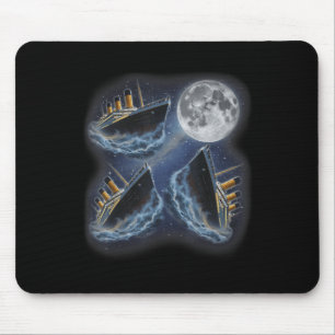 Three Rms Titanic Moon 3 Howling At Moon Funny Wei Mouse Pad