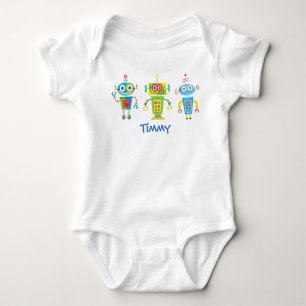 Three Robots Baby Bodysuit