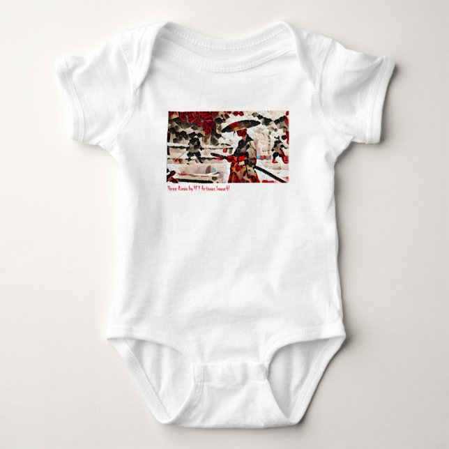 Three Ronin - Artist - NFT Artisans SamurAI Baby B Bodysuit (Front)