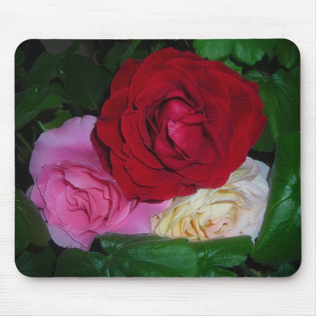 THREE ROSES MOUSE PAD (Front)