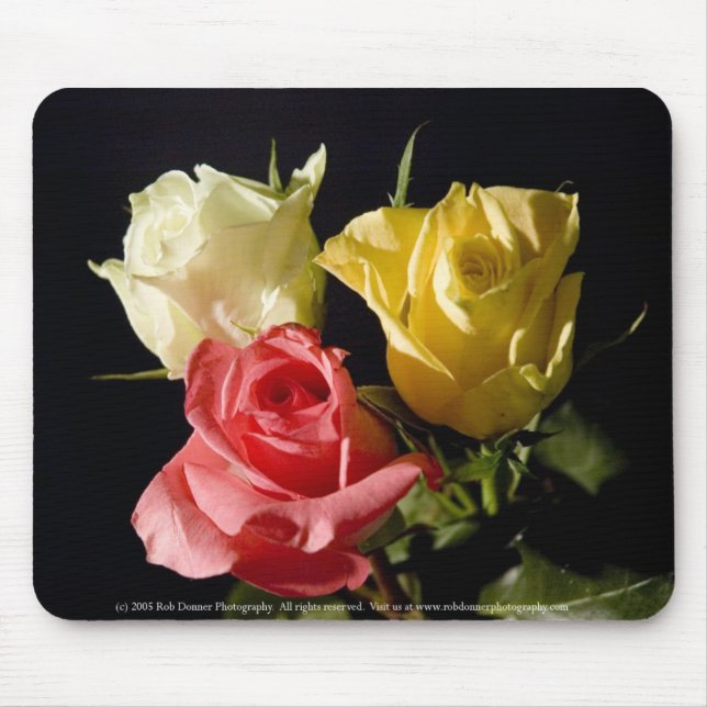 Three roses mouse pad (Front)