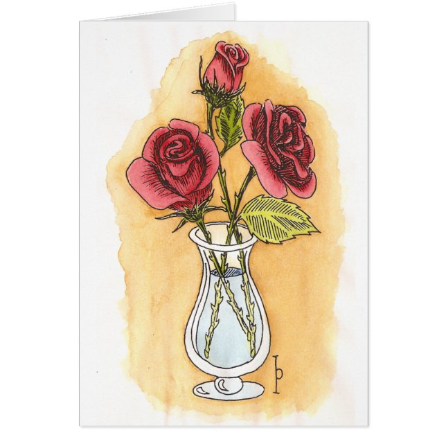 Three Roses - Watercolor (Front)