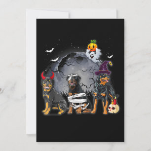 Three Rottweilers Satan Witch Mummy Halloween Cost Announcement