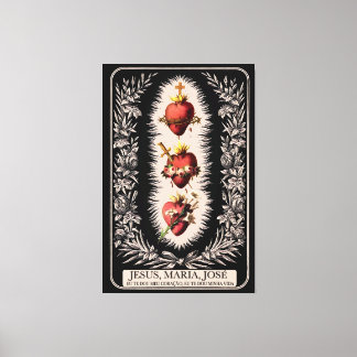 Three Sacred Hearts Canvas Print