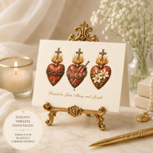 Three Sacred Hearts Catholic Stationery