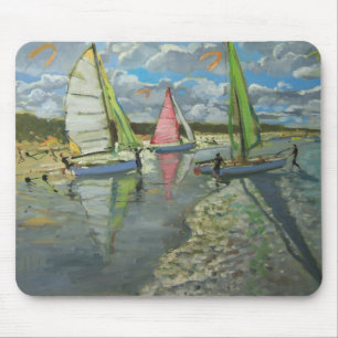 Three Sailboats Bray Dunes France Mouse Pad