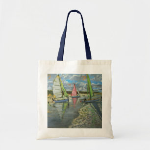 Three Sailboats Bray Dunes France Tote Bag