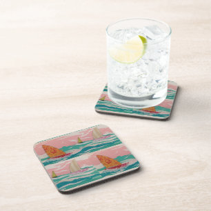 Three Sailboats Coaster