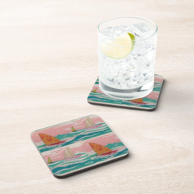 Three Sailboats Coaster (Right Side)