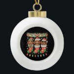 Three Santa Elf Dachshunds Christmas Socks Funny Ceramic Ball Christmas Ornament<br><div class="desc">Three Santa Elf Dachshunds Christmas Socks Funny</div>