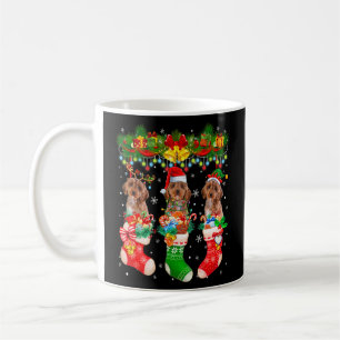 Three Santa Reindeer Elf Cockapoo Dogs In Christma Coffee Mug
