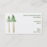 Three sawtimber sized pine trees business card<br><div class="desc">Three sawtimber sized pine trees.  Template could be used by forestry consultants,  timber buyers or sawmill interests.</div>