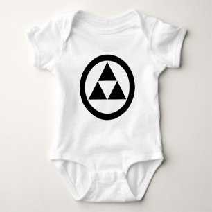 Three scales in circle baby bodysuit