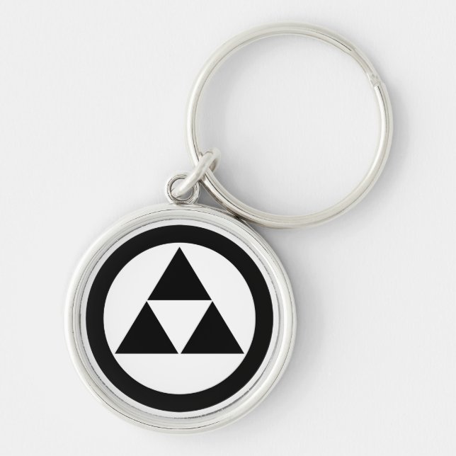 Three scales in circle key ring (Front)